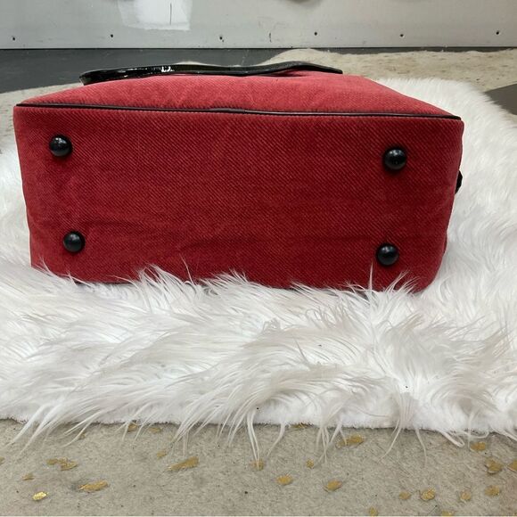 New!!! GMS PET SUPPLIES red / burgundy corduroy dog/ cat bag carrier - Picture 13 of 15